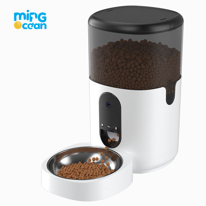 Smart Pet Feeder with Camera – App-Controlled, Timed & Portion-Controlled, Stainless Steel Bowl for Cats & Dogs