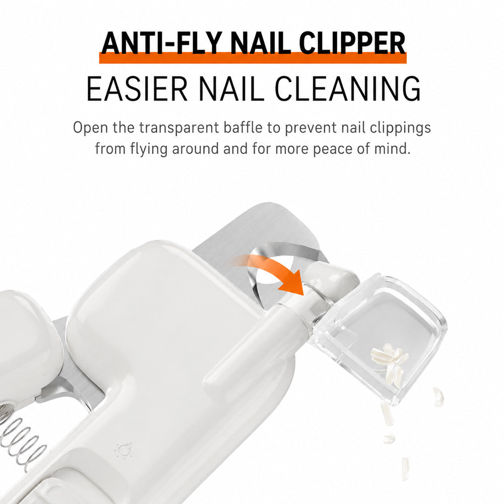 All-Day Pet Nail Trimmer – Dual-Light, Sharp Carbon Steel Blade with Adjustable Guard & Anti-Splash Cover for Cats & Dogs