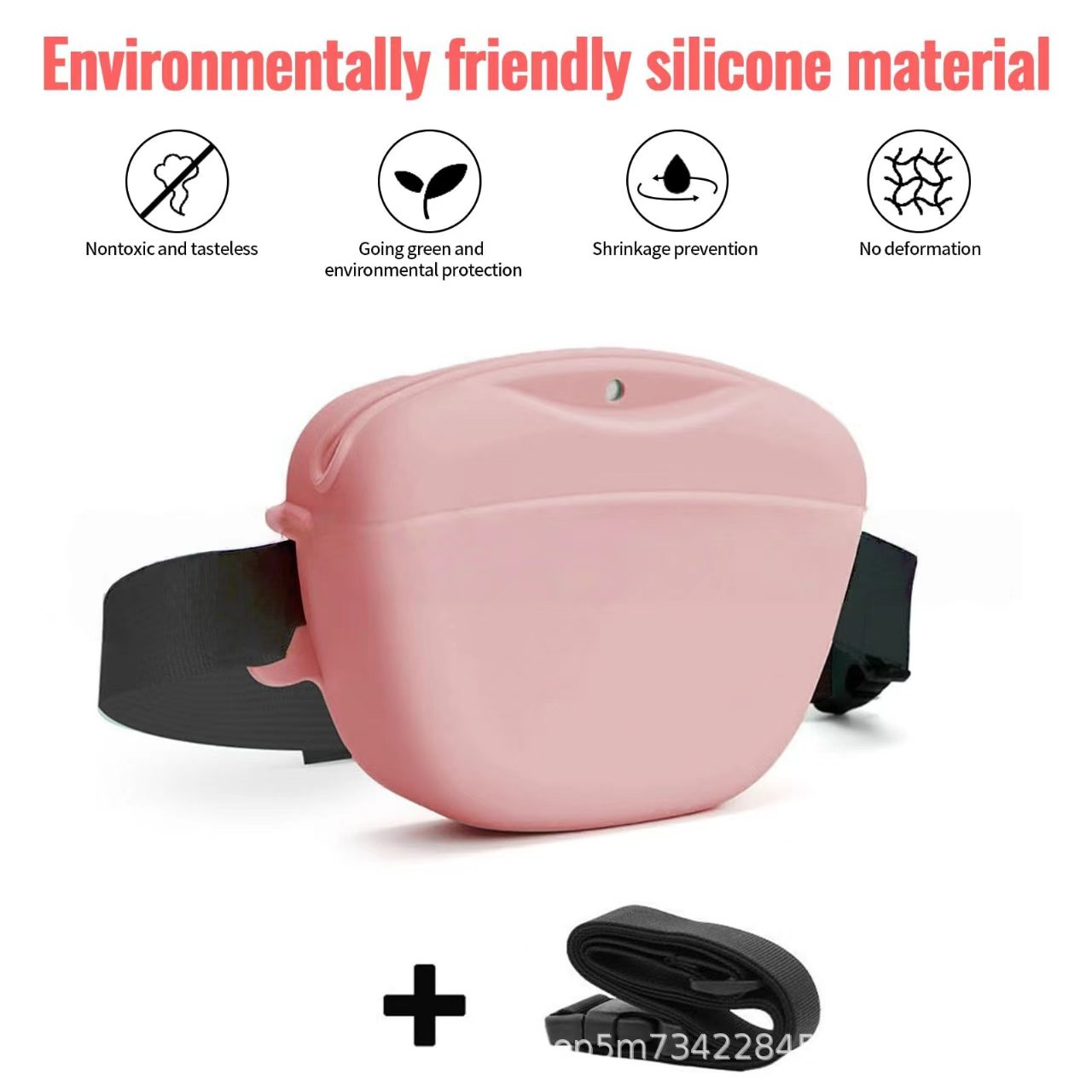 Silicone waist pouch (specifically designed for pet training), lightweight and portable dog-walking snack bag, multi-functional storage pouch.
