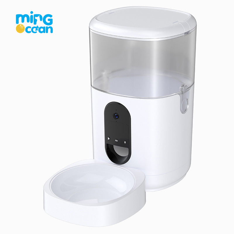 Smart Pet Feeder with Camera – App-Controlled, Timed & Portion-Controlled, Stainless Steel Bowl for Cats & Dogs