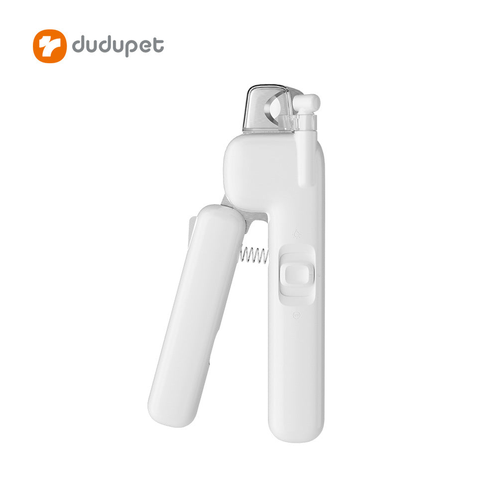 All-Day Pet Nail Trimmer – Dual-Light, Sharp Carbon Steel Blade with Adjustable Guard & Anti-Splash Cover for Cats & Dogs