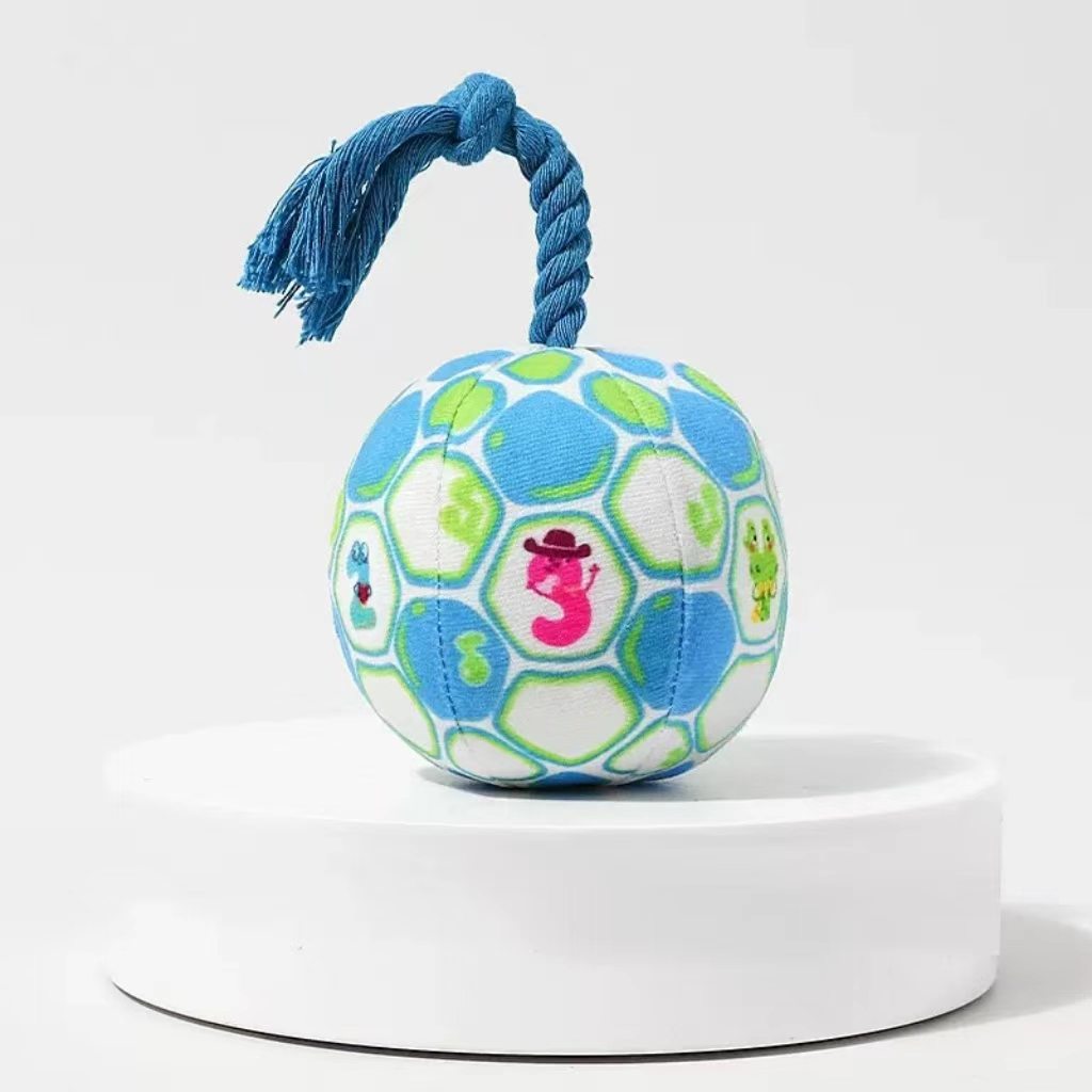 Dog toy ball that makes sounds to alleviate boredom, helps with teething, and is durable for chewing – suitable for small pet dogs like Yorkshire Terriers and Poodles – pet accessory.