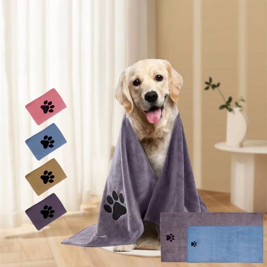 Best-selling pet bath towel mat (quick-drying, water-absorbing, extra large and thick, ultra-fine fiber bath towel for cats and dogs)