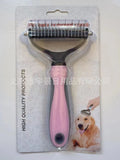 Pet comb (double-sided, with detachable teeth), stainless steel cat and dog comb, cleaning and grooming brush, fur removal comb, pet brush.