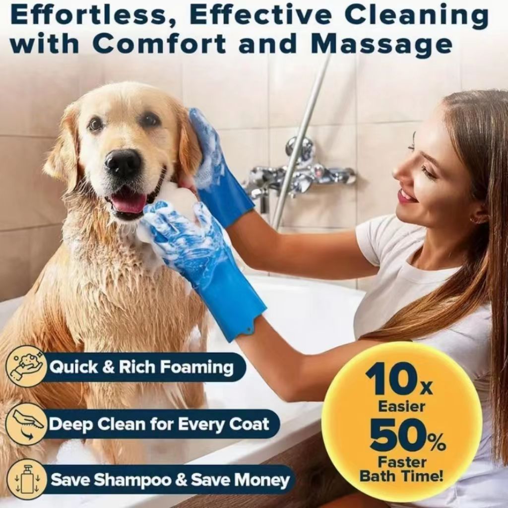 2PCS Pet Grooming Tools - Double-Sided Brush for Shedding and Bathing, Suitable for Short/Long Haired Dogs Cats and Horses, Deshedding Dog Brush, Mane & Tail Combs for Horses - Pet Supplies (Blue)