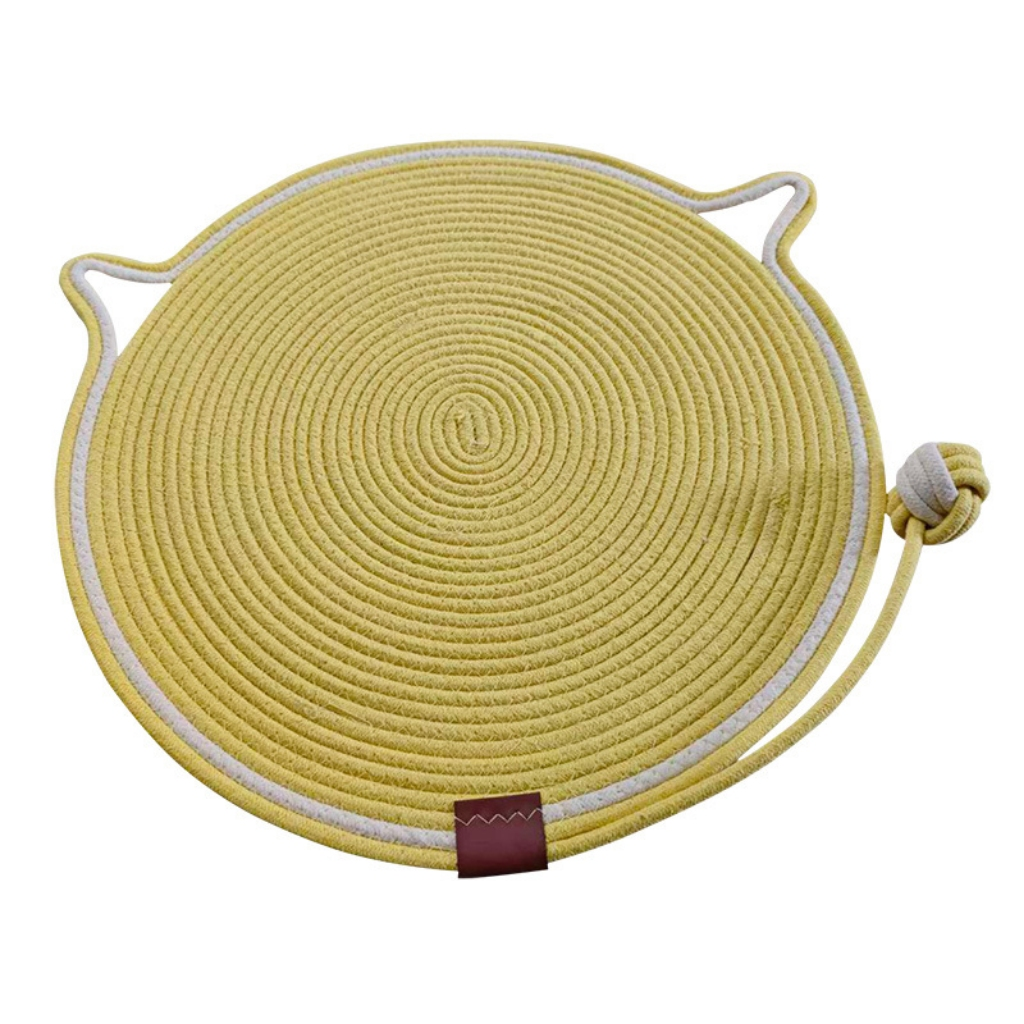 Cross-border cat scratching pad mat, durable, cat claw-grinding woven cotton rope pet accessory toy, suitable for all seasons, sleeping mat.
