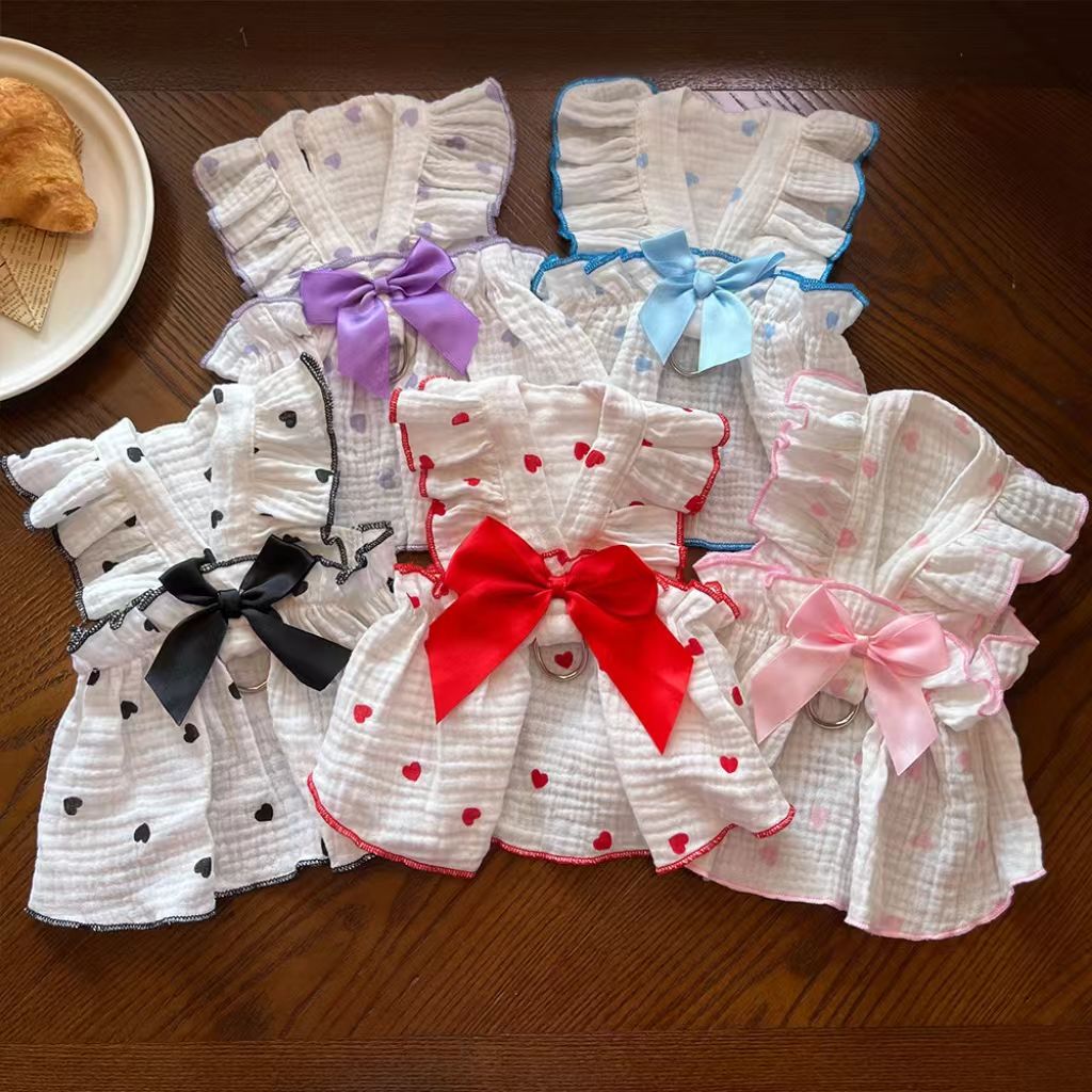 Original chest and back strap pet dog/cat clothing (Teddy, Pomeranian, French Bulldog, Schnauzer, cat dress, dog accessories)
