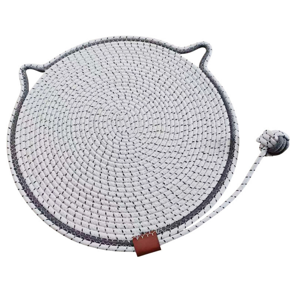Cross-border cat scratching pad mat, durable, cat claw-grinding woven cotton rope pet accessory toy, suitable for all seasons, sleeping mat.