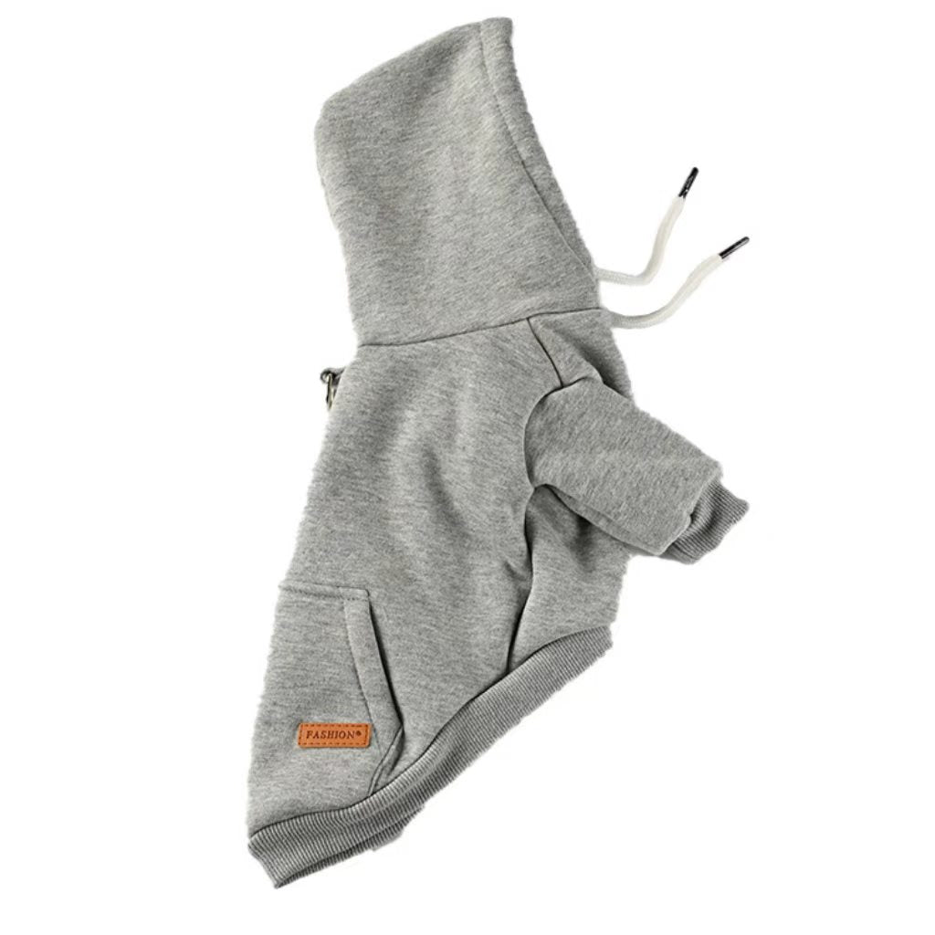 New style hooded cross-border pet sweatshirt – suitable for small to medium-sized dogs (e.g., Teddy or Pomeranian breeds) in autumn and winter (with lining).