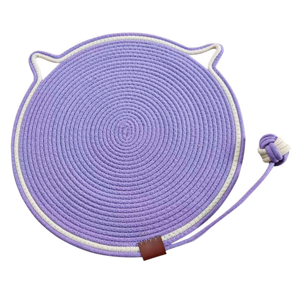 Cross-border cat scratching pad mat, durable, cat claw-grinding woven cotton rope pet accessory toy, suitable for all seasons, sleeping mat.