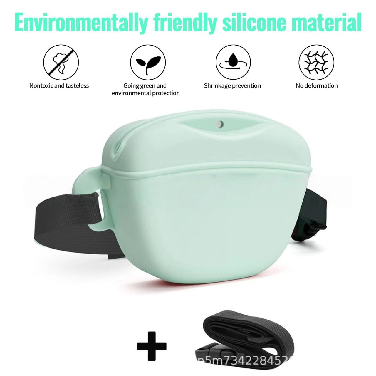 Silicone waist pouch (specifically designed for pet training), lightweight and portable dog-walking snack bag, multi-functional storage pouch.