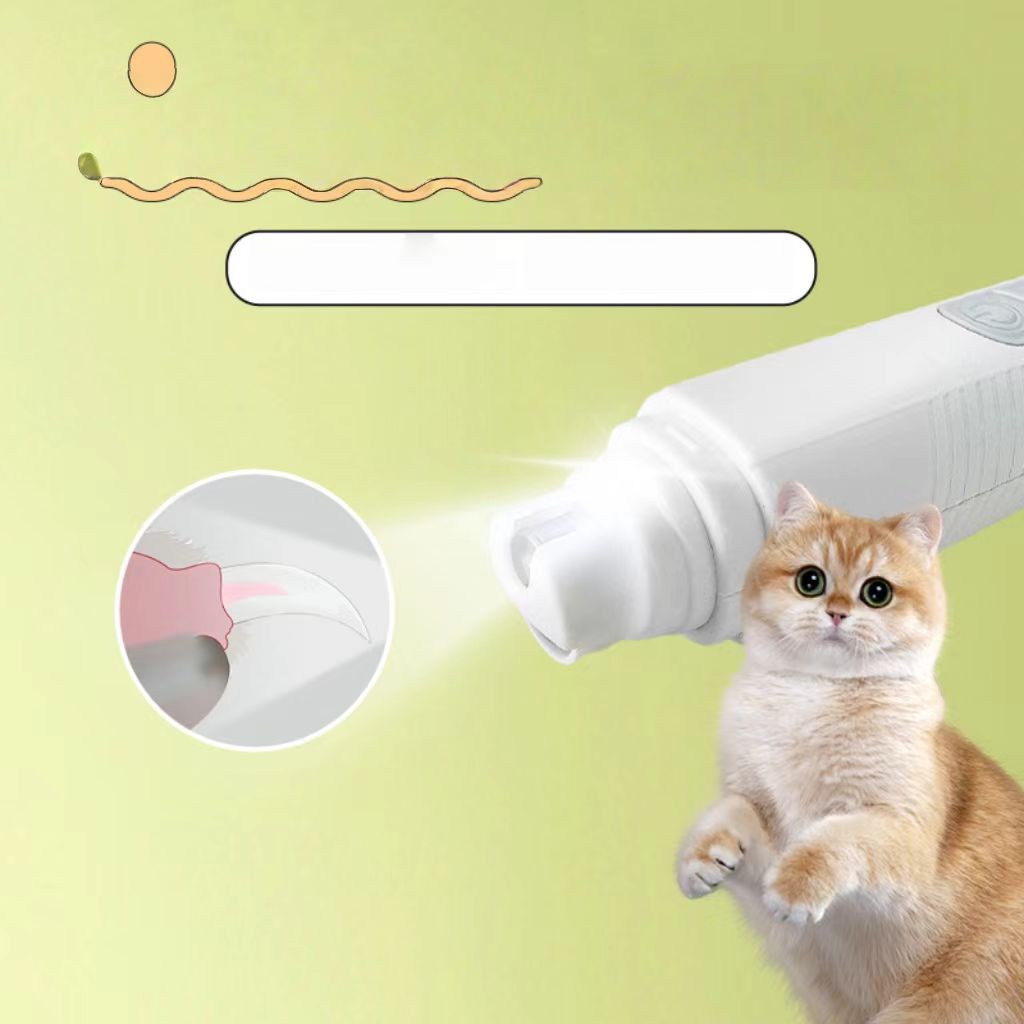 Charging-enabled LED pet nail grinder, electric cat and dog grooming tool, high-power nail clipper/scissors, pet nail grinder.