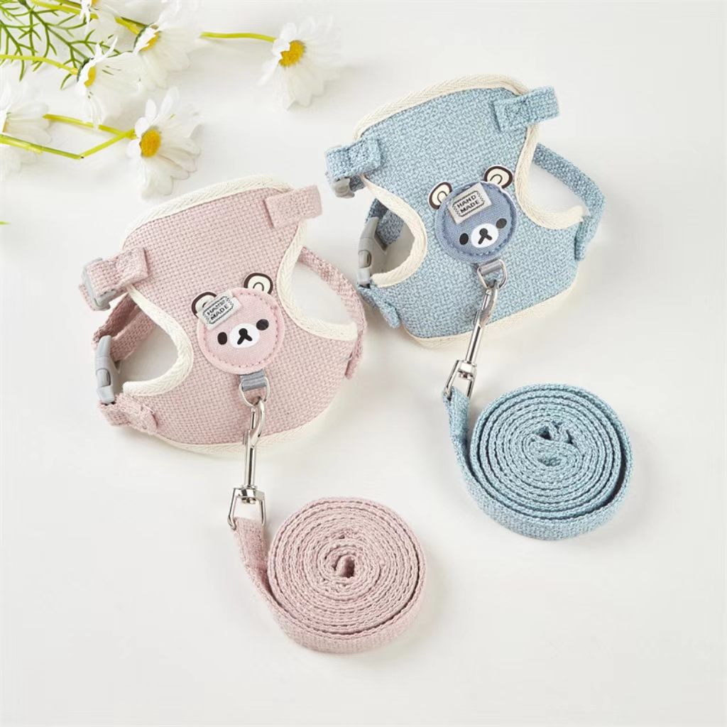 Cute Little Panda Mi’s Harness Strap (for adult and young cats, small dogs, Pomeranian, Teddy dogs) – Wholesale Pet Leash for Walking Dogs