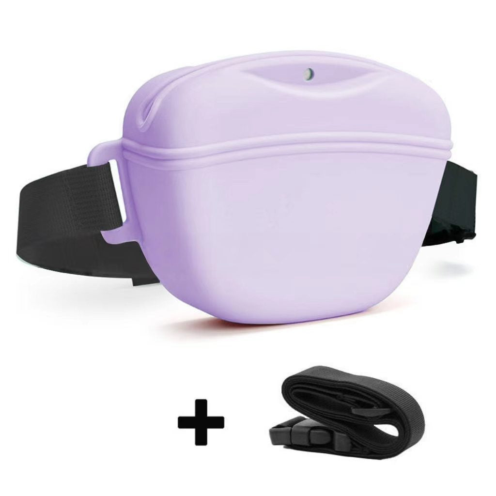 Silicone waist pouch (specifically designed for pet training), lightweight and portable dog-walking snack bag, multi-functional storage pouch.