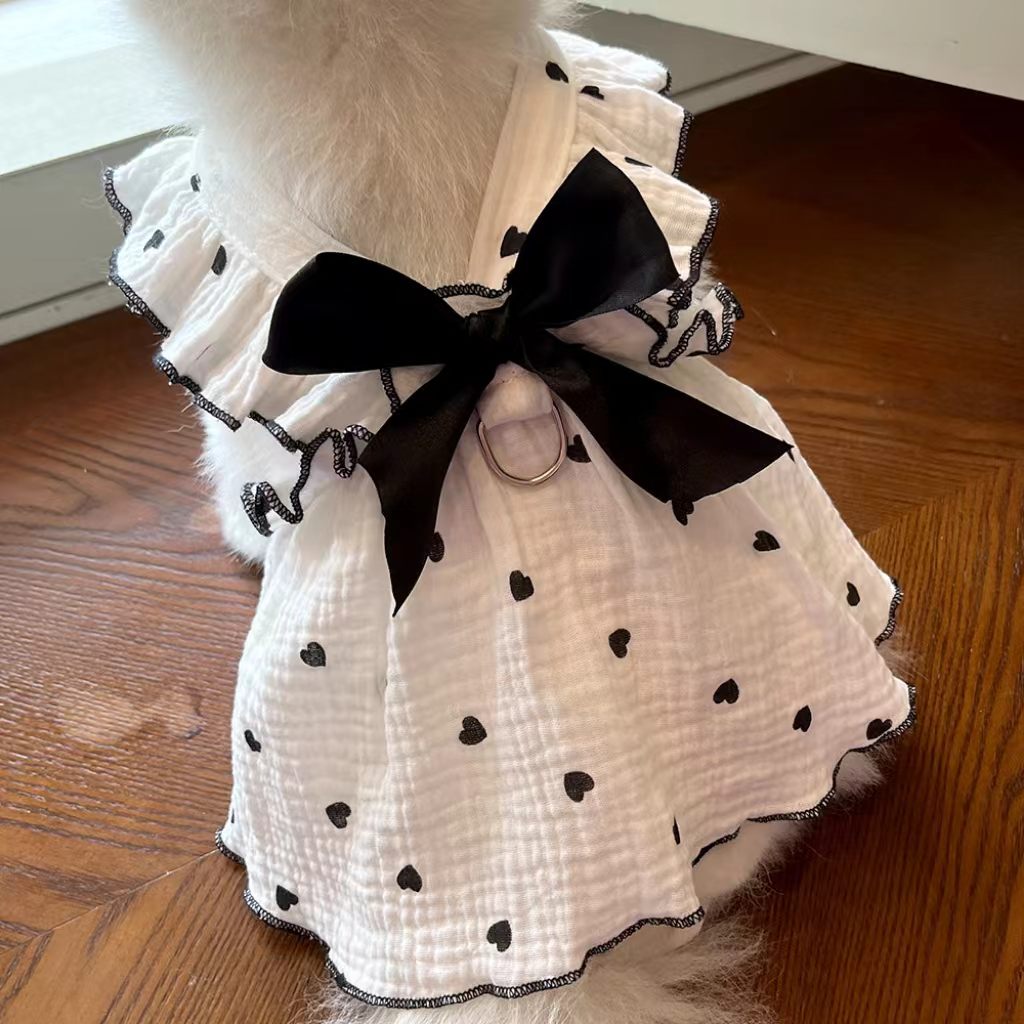 Original chest and back strap pet dog/cat clothing (Teddy, Pomeranian, French Bulldog, Schnauzer, cat dress, dog accessories)