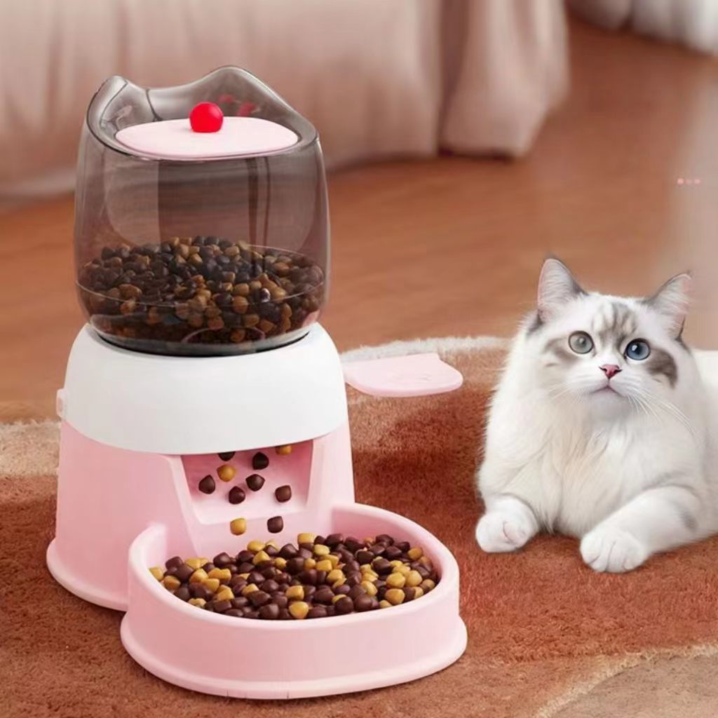 Automatic Pet Feeder (for Cats and Dogs), High-Capacity Foot-Operated Food Dispenser, Pet Press-Style Feeder, Pet Bowl