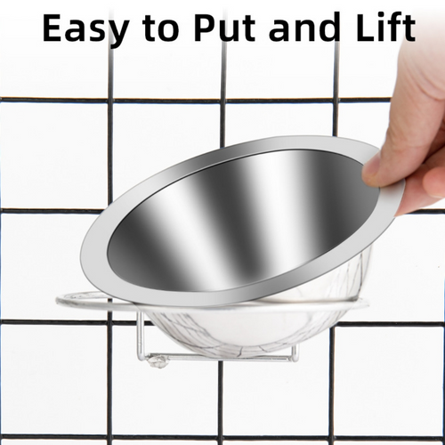 2PCS Kennel Water Bowl Hanging,Stainless Steel Puppy Bowls for Small Dog Cage,Kennel, Crate, Catio Accessories,Dog Crate Water Bowl Dish Feeder Food Holder No Spill(8oz/1cup)