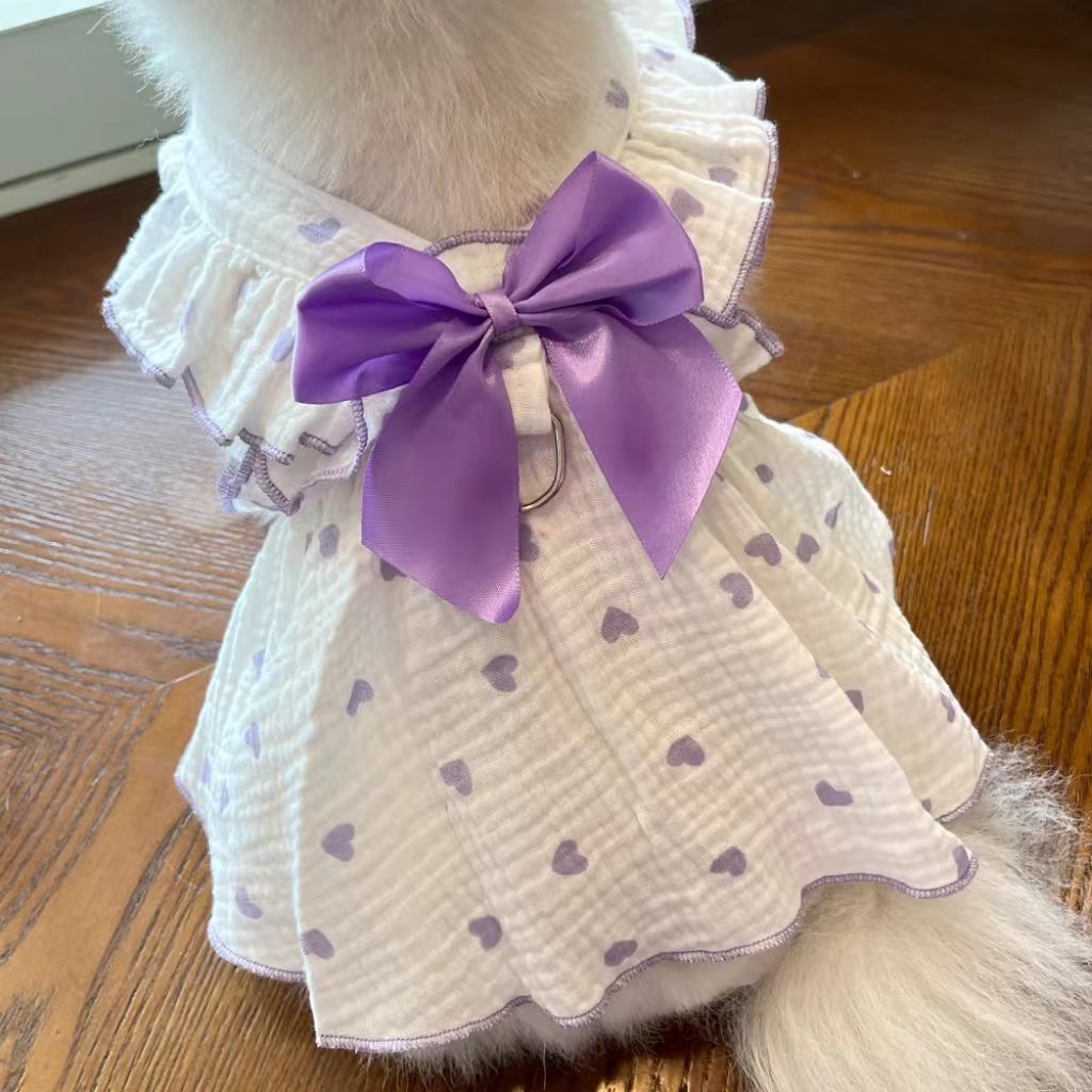 Original chest and back strap pet dog/cat clothing (Teddy, Pomeranian, French Bulldog, Schnauzer, cat dress, dog accessories)