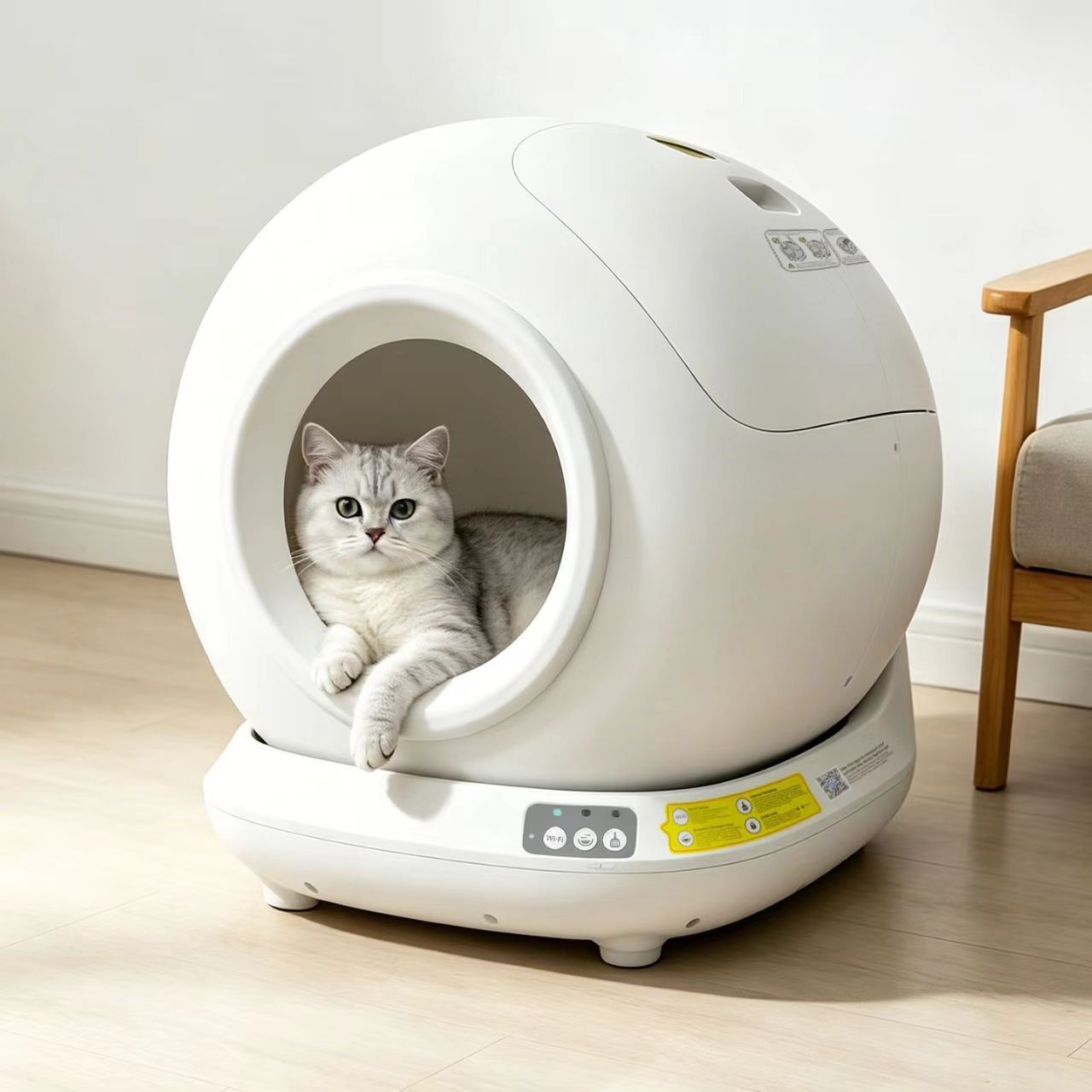 Fully automatic cat litter box with intelligent cleaning and odor prevention scoop – large-sized enclosed cat toilet (wholesale pet supplies)