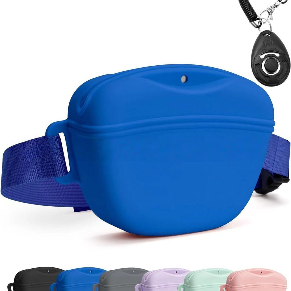 Silicone waist pouch (specifically designed for pet training), lightweight and portable dog-walking snack bag, multi-functional storage pouch.