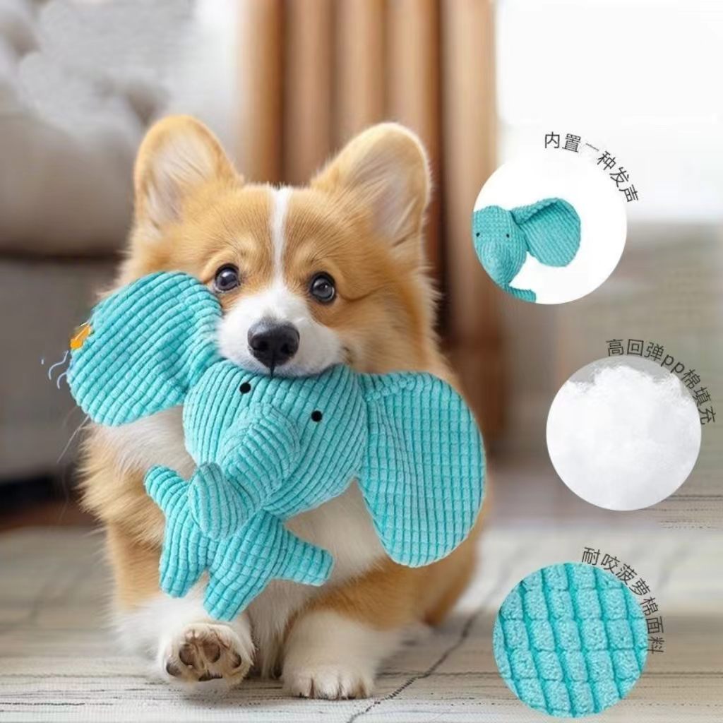 A squeaky duck-shaped dog toy for bedtime companionship, teething relief, and entertainment – suitable for small, medium, and large dog breeds, as well as young puppies.