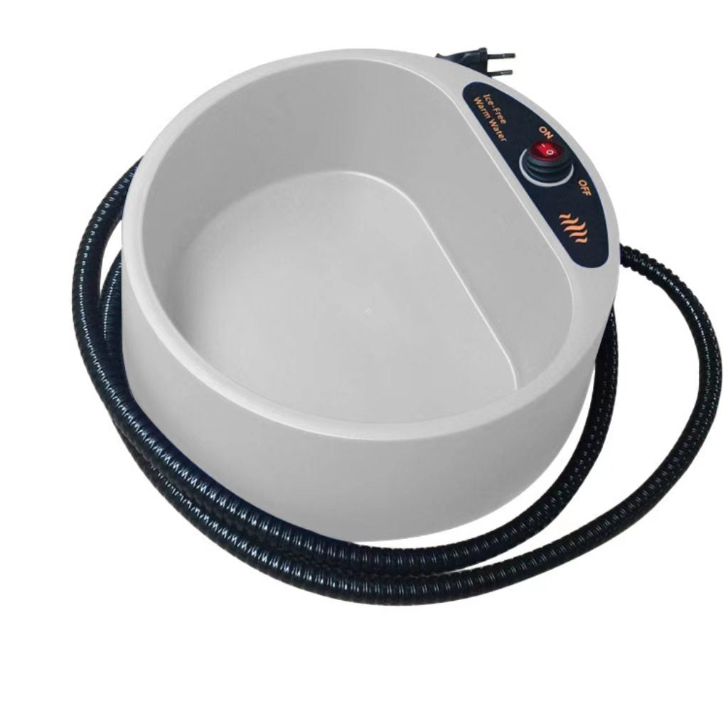 Pet heating bowl (for use in cold weather outdoors, prevents freezing, keeps pet water bowl warm, cat bowl, electric heated dog feeder, ice remover)