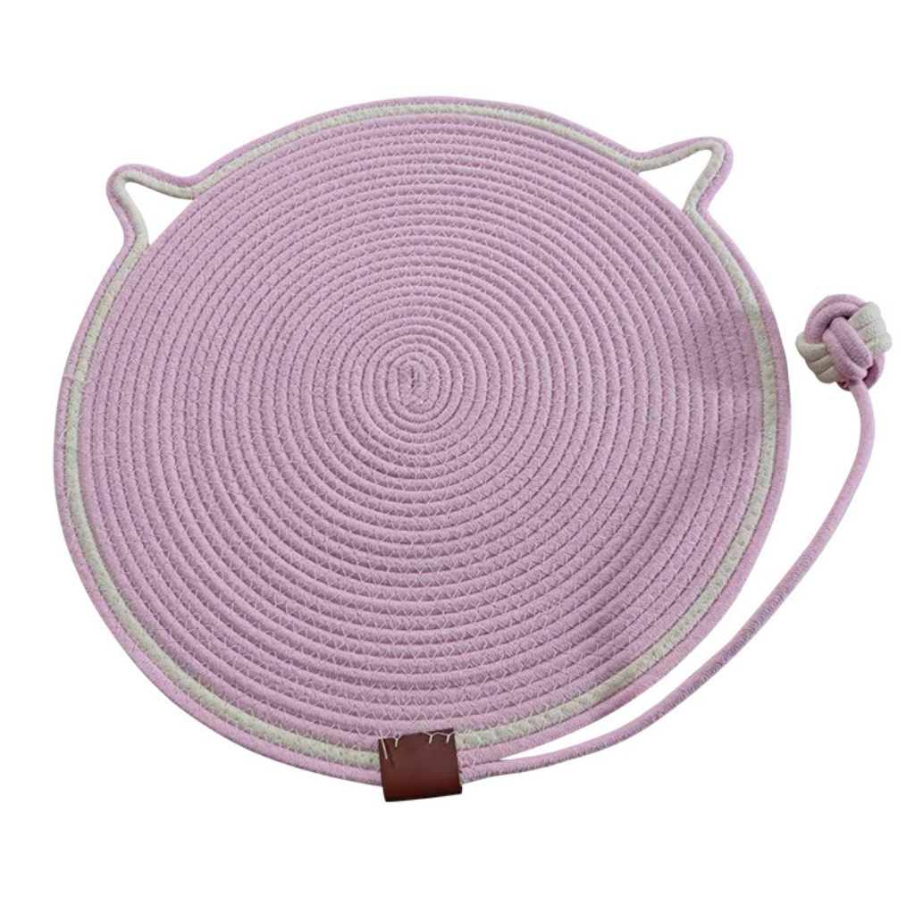 Cross-border cat scratching pad mat, durable, cat claw-grinding woven cotton rope pet accessory toy, suitable for all seasons, sleeping mat.