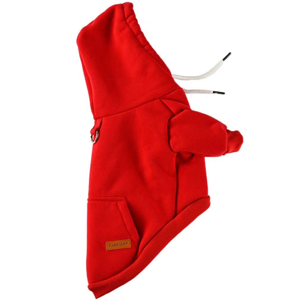 New style hooded cross-border pet sweatshirt – suitable for small to medium-sized dogs (e.g., Teddy or Pomeranian breeds) in autumn and winter (with lining).