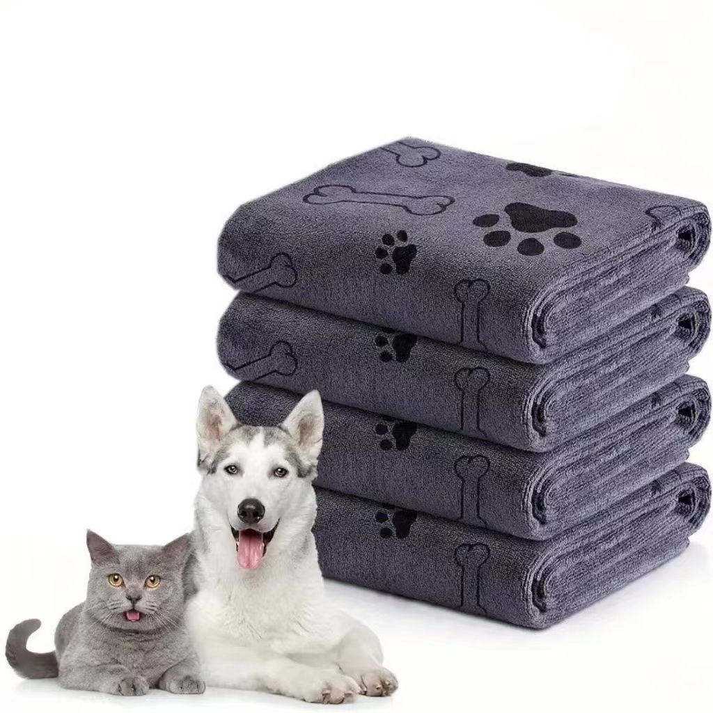 Best-selling pet bath towel mat (quick-drying, water-absorbing, extra large and thick, ultra-fine fiber bath towel for cats and dogs)