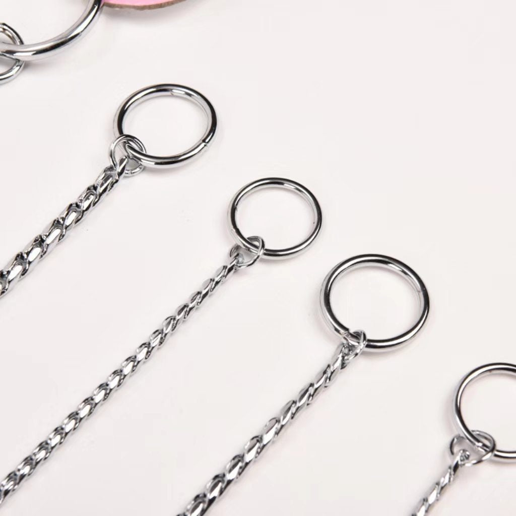 Meianju stainless steel P chain, competition-grade P chain, training correction chain, explosive chain traction rope, control chain, dog collar.