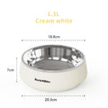 BarkNBite 304 Stainless Steel Pet Bowl | 1300mL Large Capacity, Non-Slip & Tip-Resistant Design, Wide Mouth for Neck-Friendly Feeding – Suitable for Cats & Dogs
