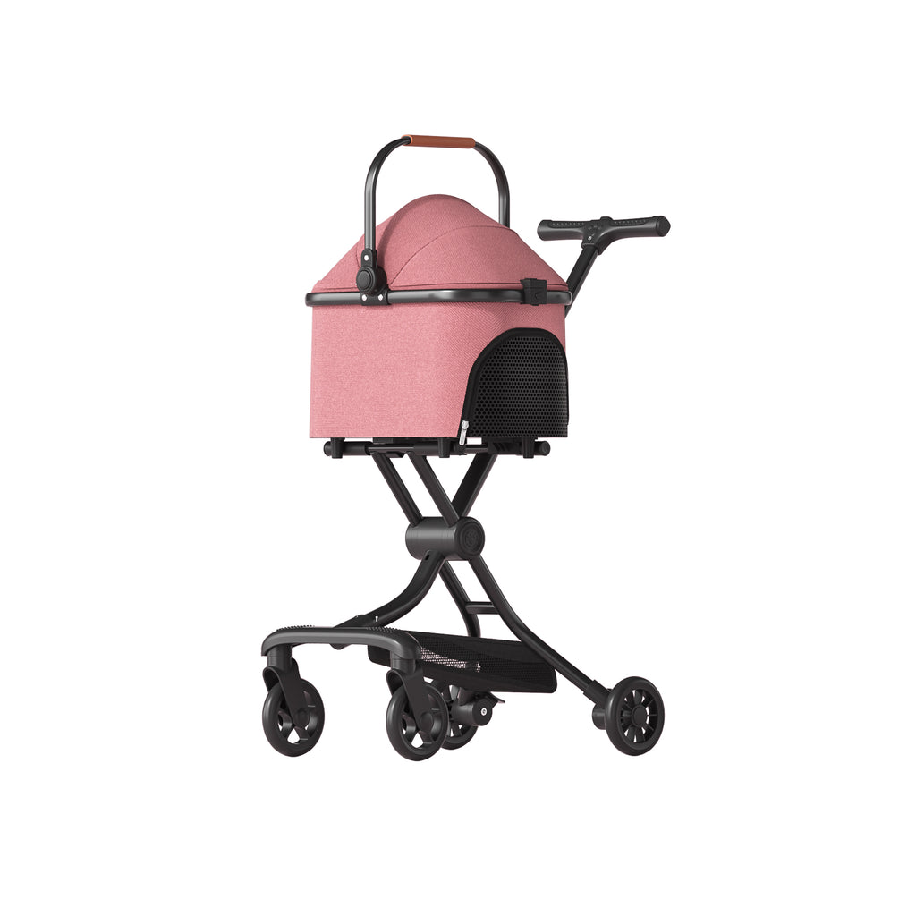 Detachable Pet Stroller – Hands-Free Travel with Breathable Mesh & Stable 4-Wheel Base for Small Dogs & Cats