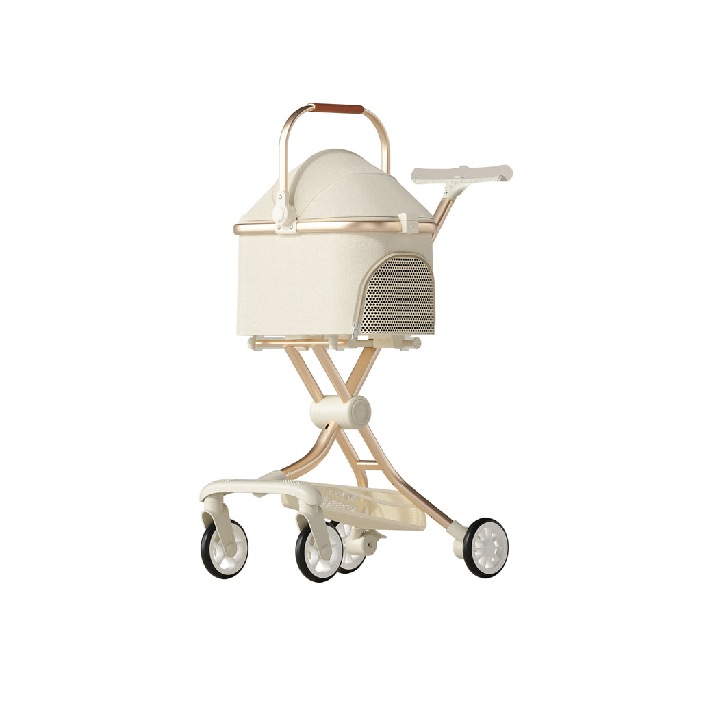 Detachable Pet Stroller – Hands-Free Travel with Breathable Mesh & Stable 4-Wheel Base for Small Dogs & Cats