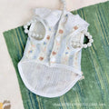 Pet clothing with lace trim, cotton vest, suitable for spring and summer; popular in Japan and South Korea; suitable for cats, bichon frisé dogs; wholesale available.