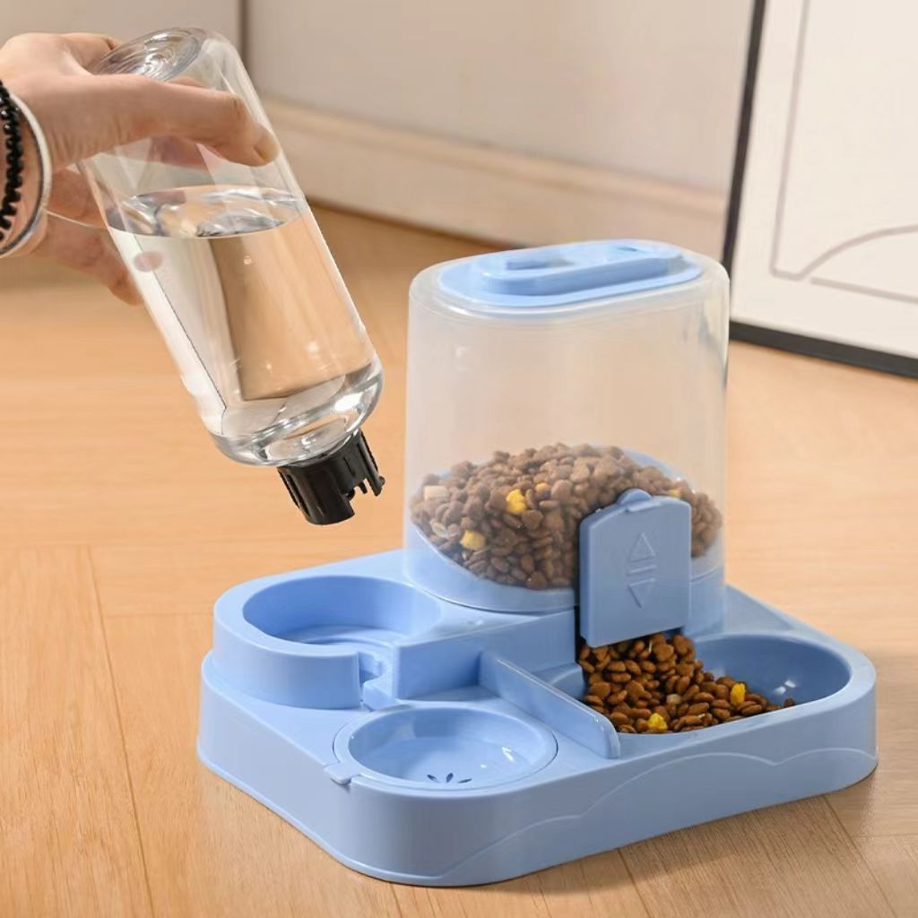 Popular pet food bowl (for cats and dogs), pet water dish, integrated pet feeding and drinking container, automatic pet water dispenser, cat food bowl, dog food bowl, pet feeder.