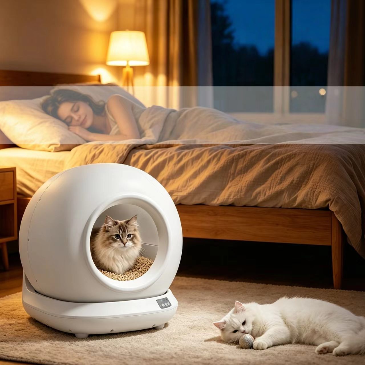 Fully automatic cat litter box with intelligent cleaning and odor prevention scoop – large-sized enclosed cat toilet (wholesale pet supplies)