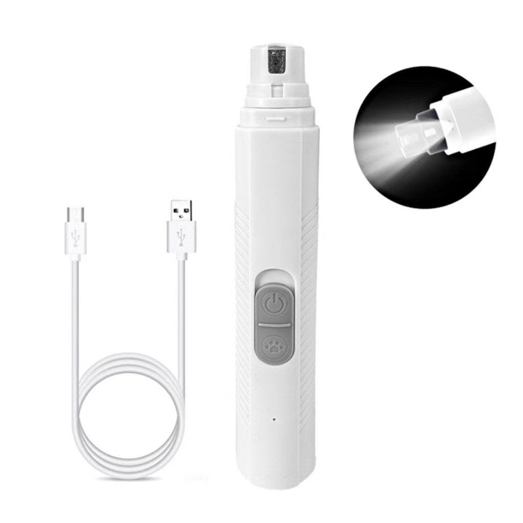 Charging-enabled LED pet nail grinder, electric cat and dog grooming tool, high-power nail clipper/scissors, pet nail grinder.