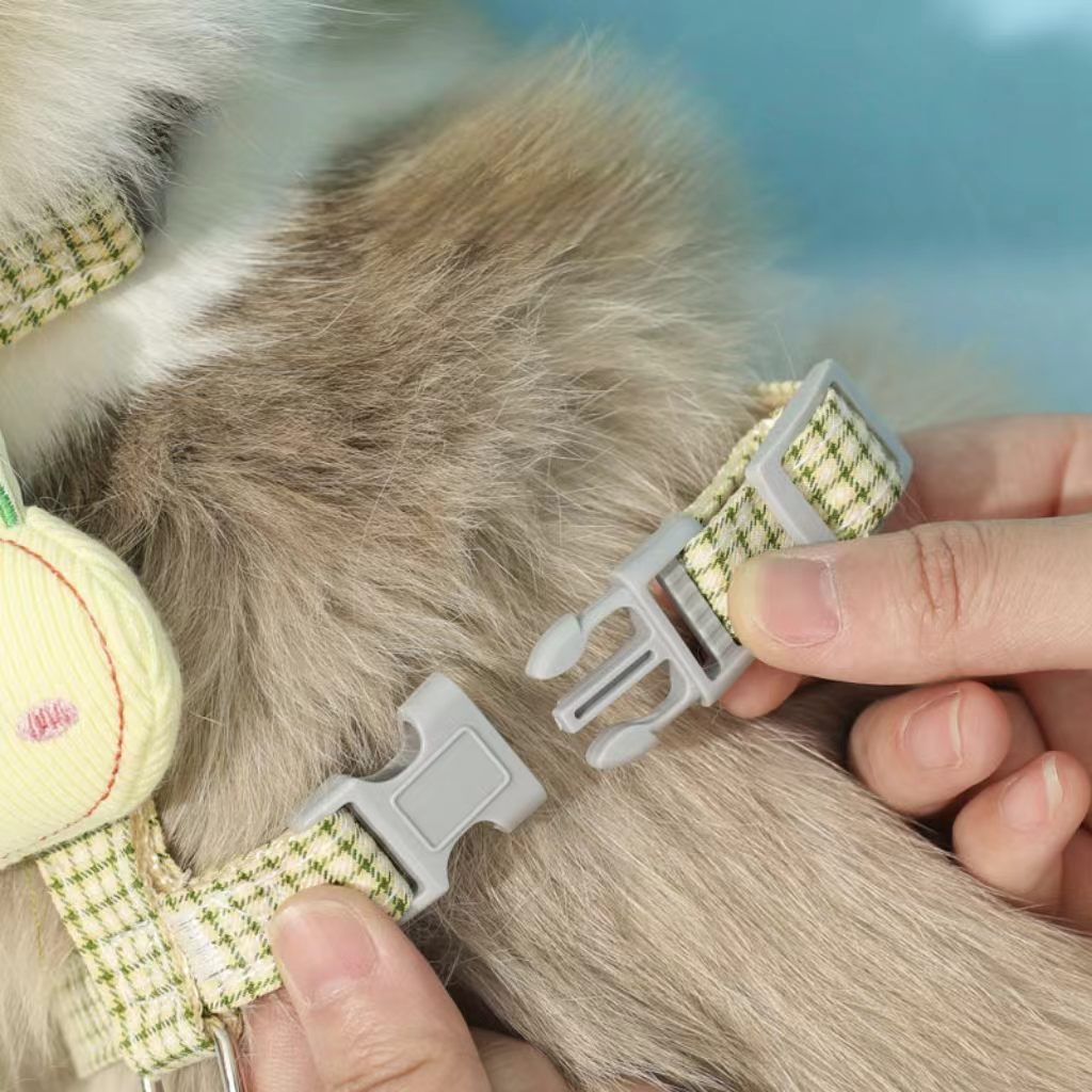 Pet leash (Little Bee Cat Chest Back Strap, Summer High-Style Cat Collar, Medium-Small Dog Walking Leash for Cats and Dogs)