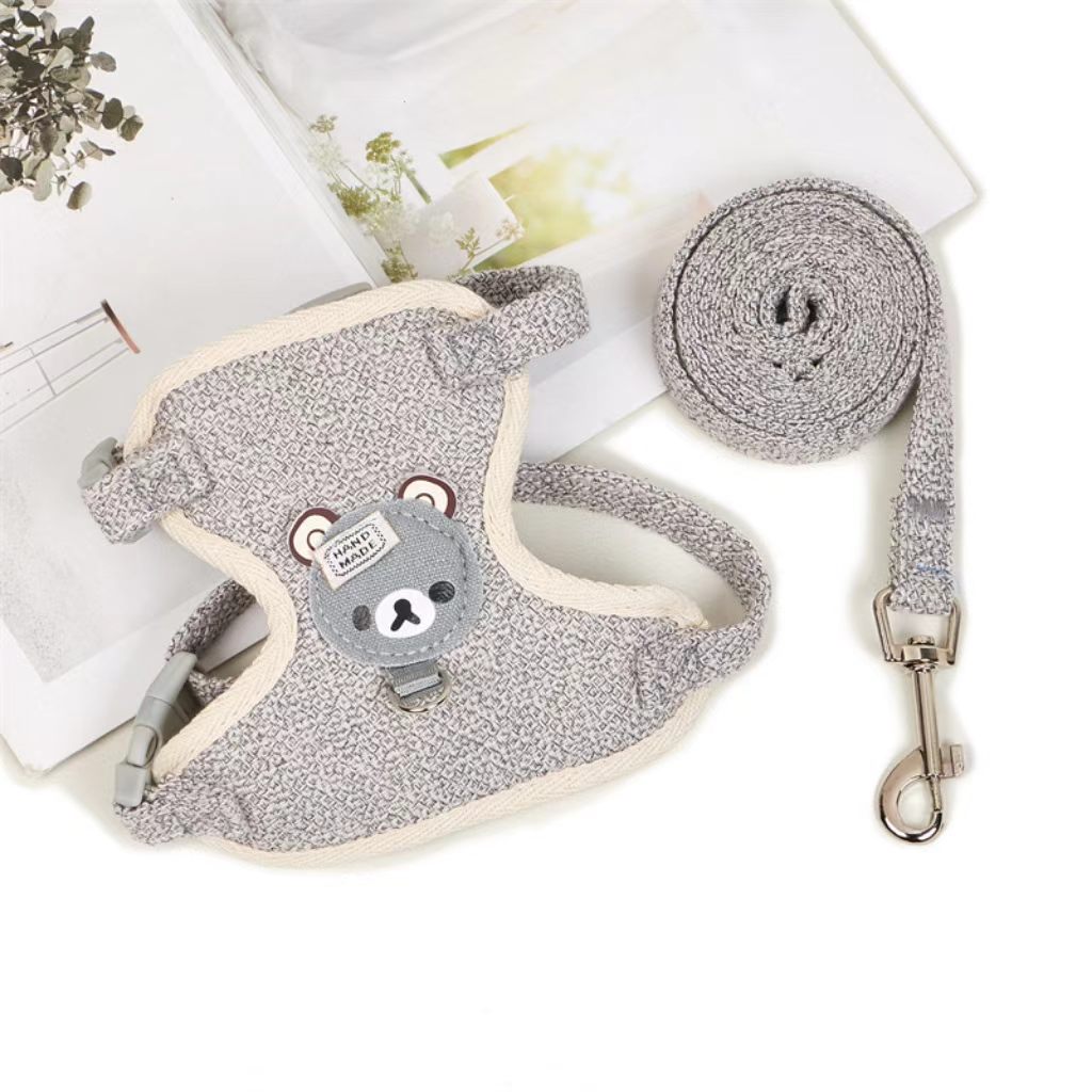 Cute Little Panda Mi’s Harness Strap (for adult and young cats, small dogs, Pomeranian, Teddy dogs) – Wholesale Pet Leash for Walking Dogs