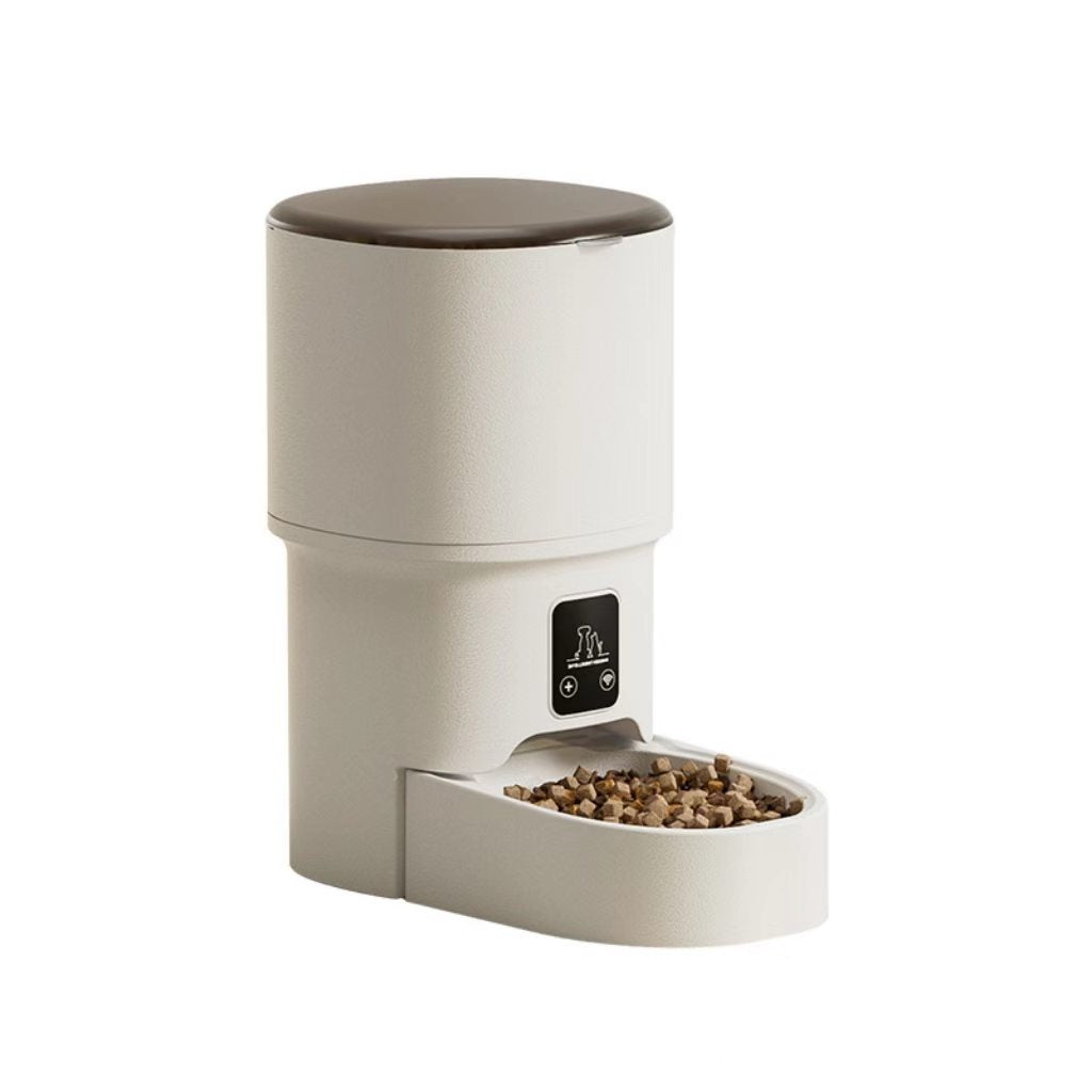 Pet automatic feeder, mobile phone/WiFi/Bluetooth timer control, smart feeding device with grain dispensing function, suitable for cats and other pets.