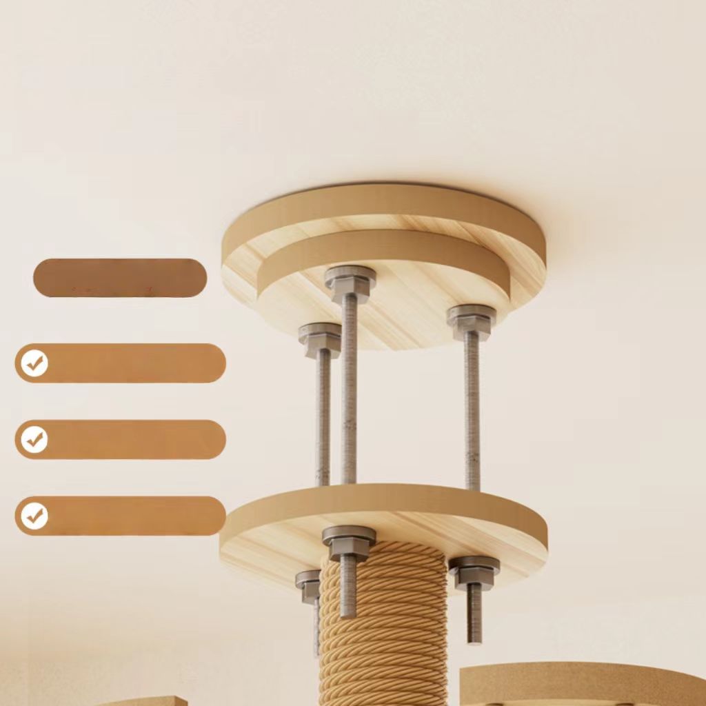 Tongtianzhu Cat Climbing Rack (Cat Toy, Cat Scratching Board, Solid Wood, Non-Occupying Space, Reinforced and Stable, Standing Tall and Firm)